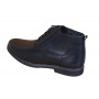 Ghete casual barbati, din piele naturala (imblanite) TOMAS, Negru, GKR20N